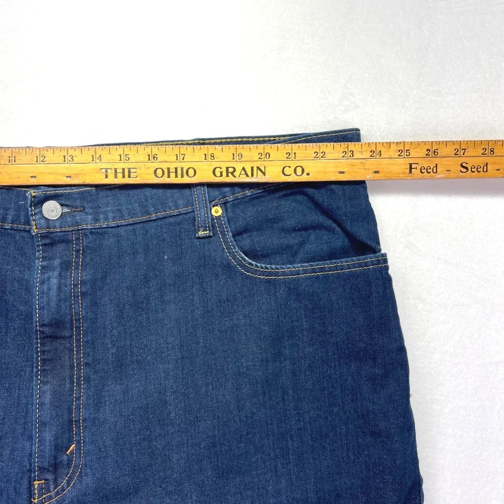 Levi's 569 Loose Straight Shorts Mens 48 Dark Wash Indigo Denim Baggy Jorts